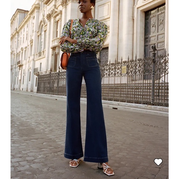 Pants - &OTHER STORIES flared high waisted jeans